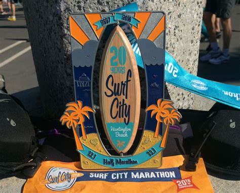 Surf City Half Marathon 20th Anniversary Medal 2016 # ...