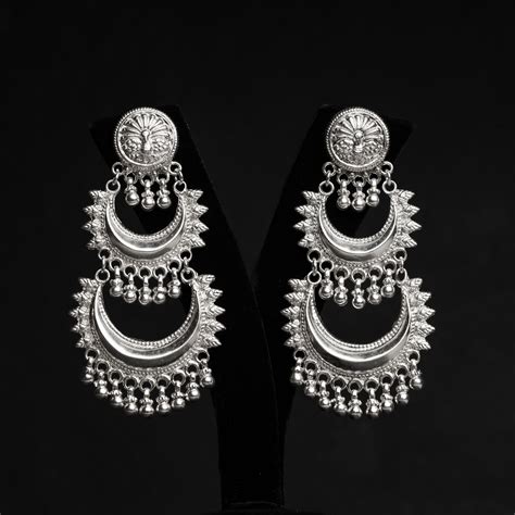 Buy Dolangi Silver Earrings for Women Online in India | Ejaa