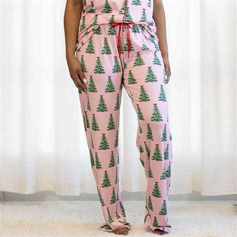 The Royal Standard Women's Noelle Pink Trees Pajama Pants | Palmetto Moon