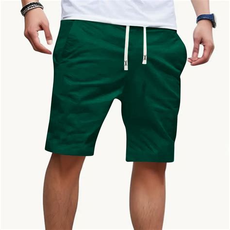 EchfiProm Green Athletic Shorts for Men Sports Running Fitness Solid ...