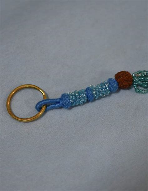 Exclusive Beaded Keyring With Shells - Turquoise colour – NEERJA ...