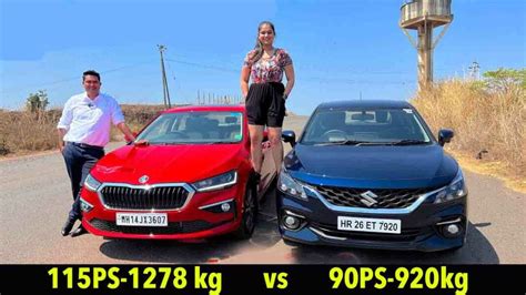 Skoda Slavia (1278kg) vs New Maruti Baleno (920kg) In Drag Race » Car ...