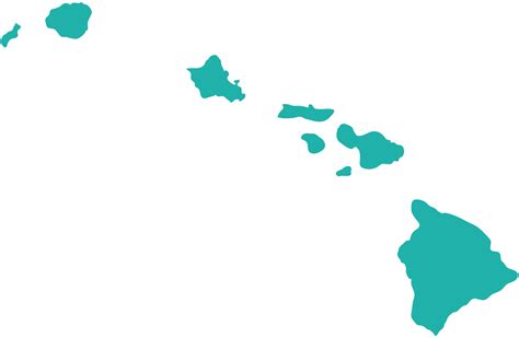 Hawaiian Islands Map Silhouette | Free vector silhouettes