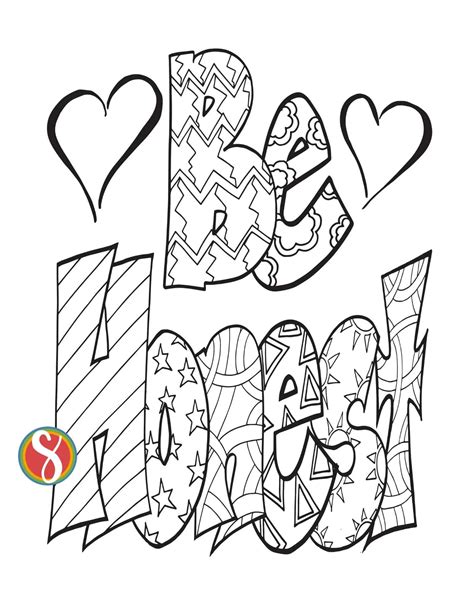Honesty Quote with Coloring Pages — Stevie Doodles