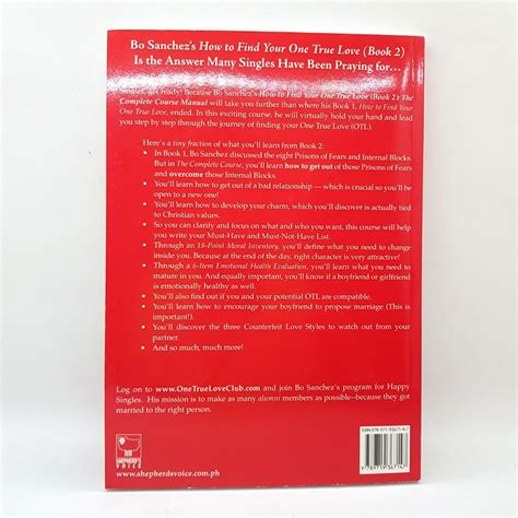 How to Find Your One True Love Book 2 Bo Sanchez inspirational ...