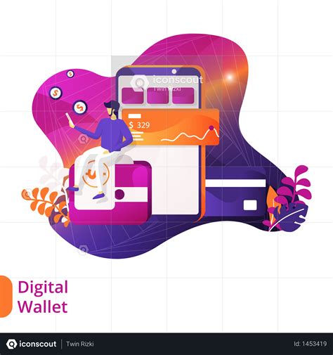 digital wallet illustration