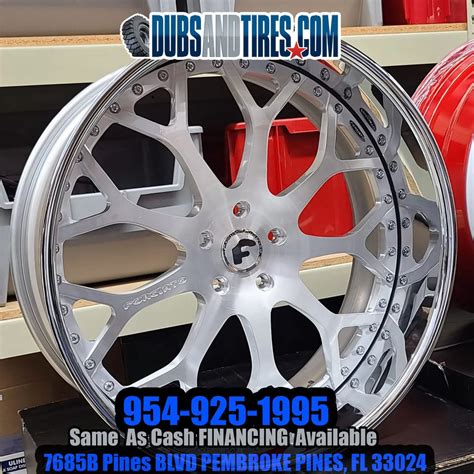 24" Inch Forgiato Drea Rims Staggered wheels Brushed Face Chrome Lip o ...