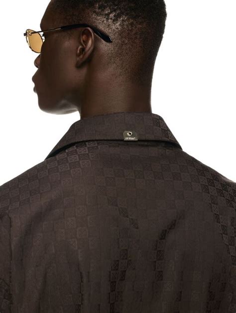 DAMIER COT JACQ BOWLING SHIRT in BROWN | Off-White™