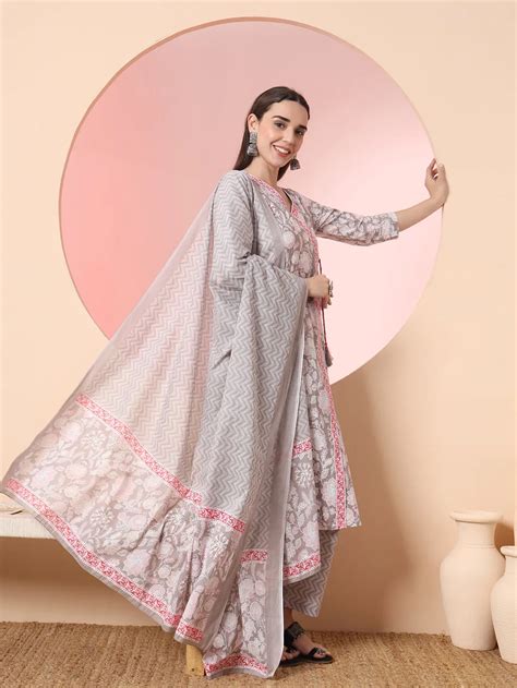 Buy designer Angrakha Kurta Set with Dupatta online in India – Yufta Store