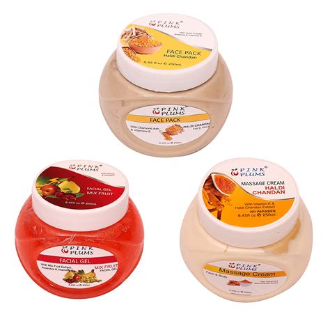 PINK PLUMS Haldi Chandan Face Pack | Mix Fruit Facial Gel | Haldi ...
