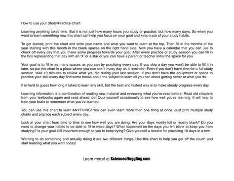 Image result for Example of a Study Chart