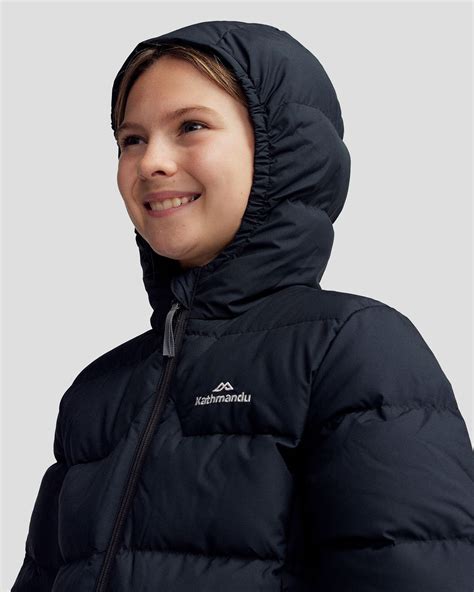 Girls' Epiq Down Jacket - Black – Kathmandu NZ