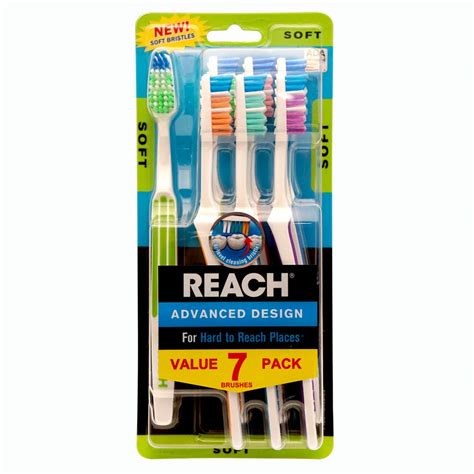 Reach Advanced Design Toothbrushes, Soft, 7 count : Amazon.in: Health ...