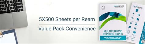 WorkStore Copier and Multipurpose Paper | 1 Ream | 75 GSM | A4 | 500 ...
