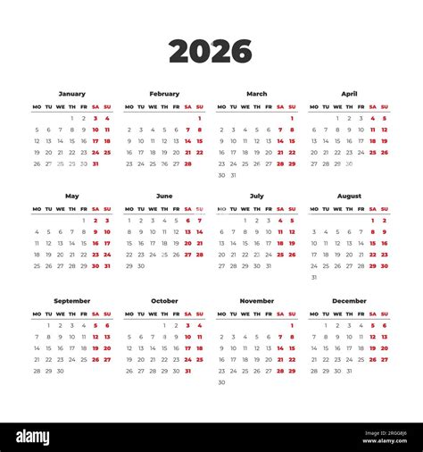 November 2026 calendar on Cut Out Stock Images & Pictures - Alamy