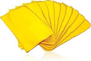Aegean Wet and Dry Cotton Yellow Color Dusting Cloth for Home/Bike/Car ...