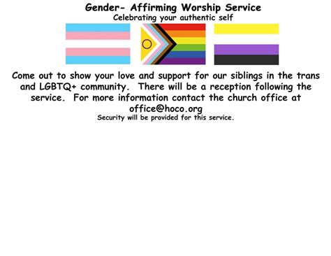 Gender - Affirming Worship Service, 4819 Monument Ave, Richmond, VA ...