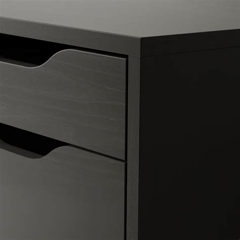 ALEX drawer unit on castors, black-brown/black, 36x50 cm (141/8x195/8 ...