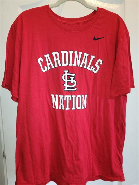 The Nike Tee St Louis Cardinals Shirt Mens XL Red Crew Athletic MLB ...