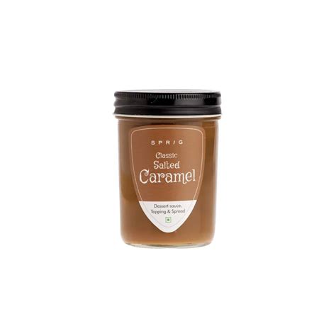 Buy S P R I G Classic Salted Caramel 290g | Rich, Sticky Caramel Sauce