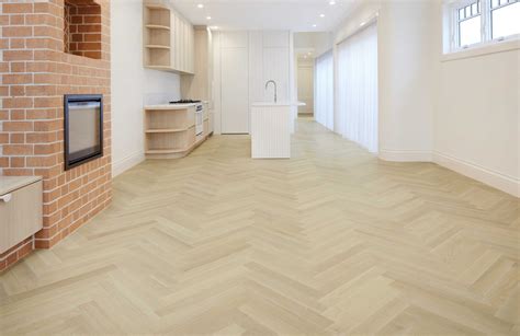 Herringbone Wood Tile Flooring