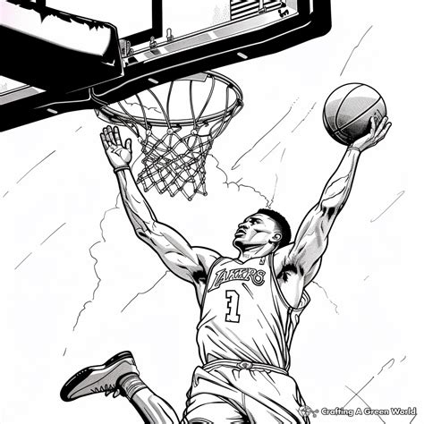 NBA Basketball Coloring Pages - Free & Printable!