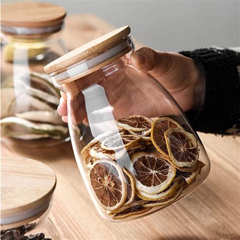 Buy RAHAS 6 Piece Glass Jars Air Tight Canister Kitchen Food Storage ...