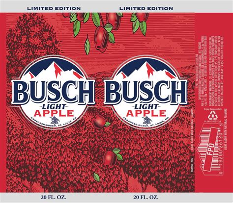 Busch Light Apple Cider Tumbler Cup Label