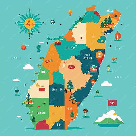 Vector map of Taiwan High detailed country map with division cities and capital Taipei Political ...