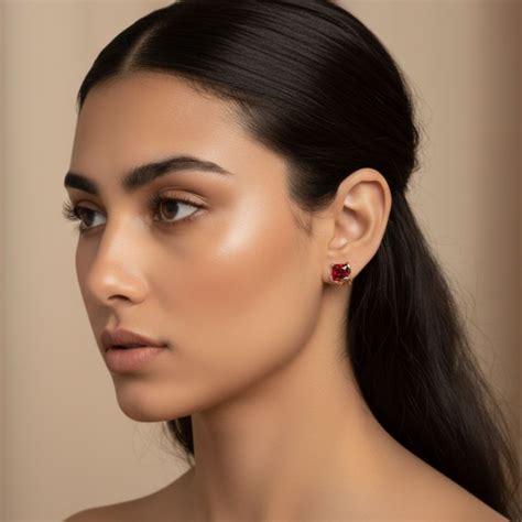 The Ruby Kiss Studs - Minima Collection – Blingvine