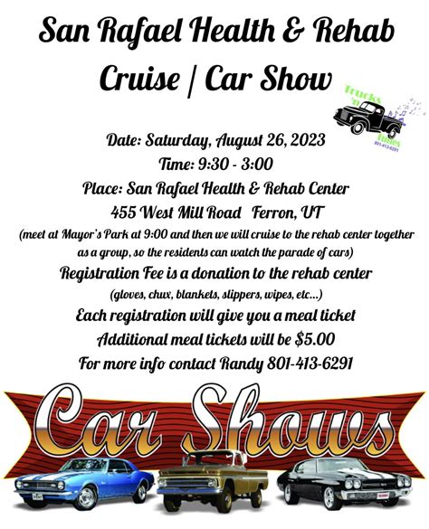 San Rafael Health and Rehab Car Show - 2024 Utah Car Show Calendar