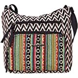 Buy VRITRAZ Women's Sling Bag (SB_Flower_Black_Black) at Amazon.in