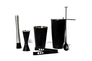 Buy Ak International Stainless Steel 7set Black Bar Tools Boston Shaker ...