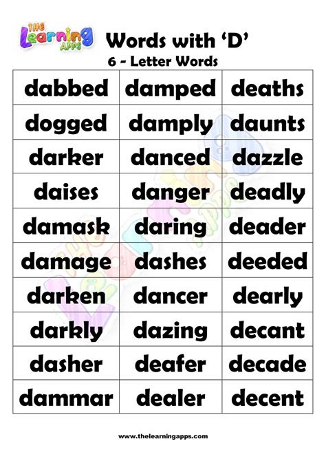 Words Starting With D