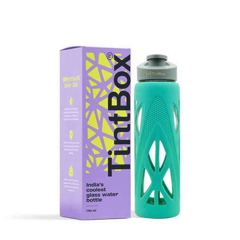Stylish Borosilicate Glass Bottle with Protective Silicon Sleeve, 750 ...
