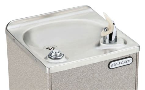 ELKAY Drinking Fountain: 3 gph @ 50°F, 38 in Overall Ht, Top Push ...