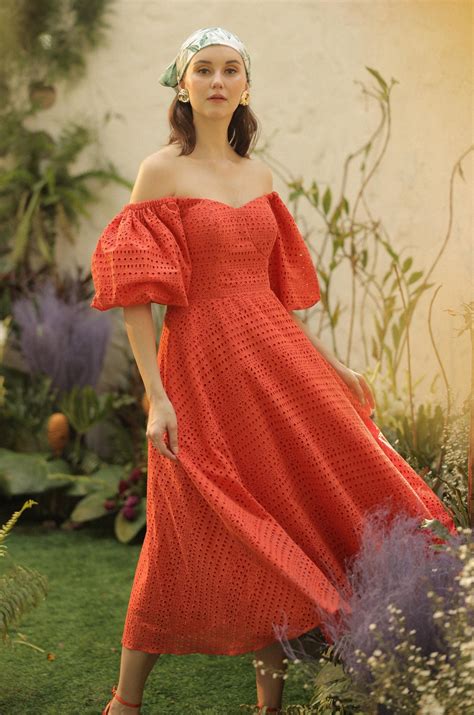 RAF X Debbie Co Hyacinth Short Sleeve Dress (Red Orange) – R.A.F.