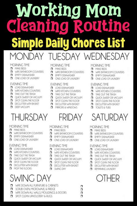 Free Cleaning Schedule Printable