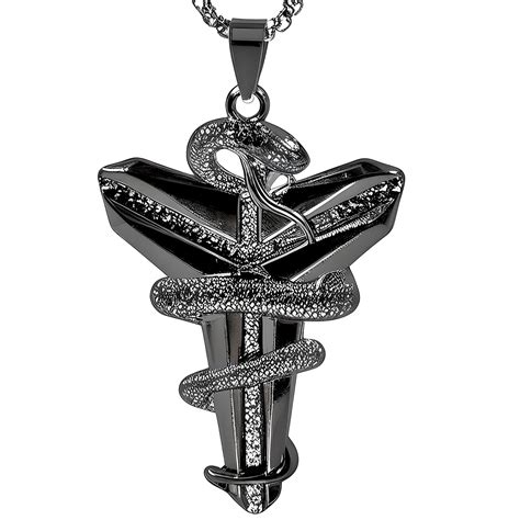 THE MEN THING BLACK MAMBA - Pure Titanium Steel Black Mamba Pendant ...