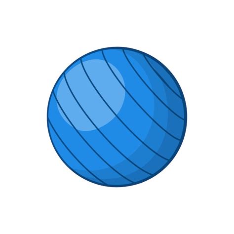 Blaues Volleyballball-Symbol im Cartoon-Stil isoliert auf weißem ...