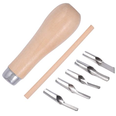 Linoleum, Vinyl, Rubber and Wood Carving Cutting Tool Set with 5 ...