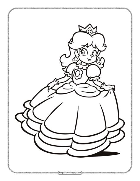 Daisy Mario Coloring Pages