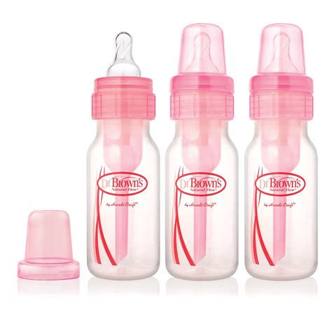 Dr. Brown's Original Baby Bottles, 4 Ounce, Pink, 3 Count - Walmart.com ...