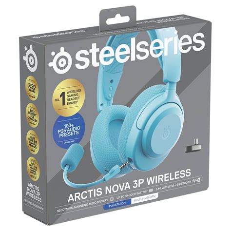 SteelSeries Arctis Nova 3P Wireless Headset - Aqua - PlayStation 5 - EB ...