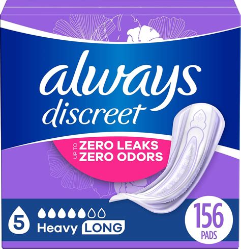 Amazon.com: Always Discreet Adult Incontinence Pads for Women, Heavy ...