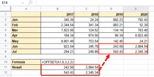 Image result for Google Sheets Offset Function