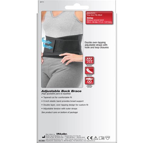 Mueller Adjustable Back Brace - Black | Orthopedics Supplies