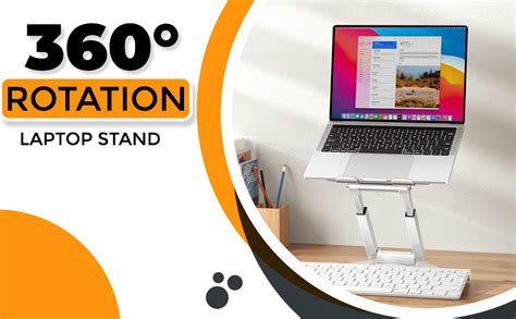 PLIXIO Adjustable Laptop Stand with 360° Rotating Base Tabletop ...
