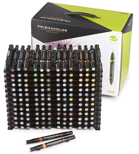 Prismacolor Premier Double-Ended Art Markers, Fine and Brush Tip, 156 ...