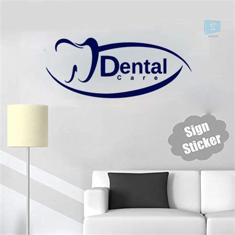 SIGN EVER Dental Care Sign Sticker for Wall Glass Cabin Doors Glass(72 ...